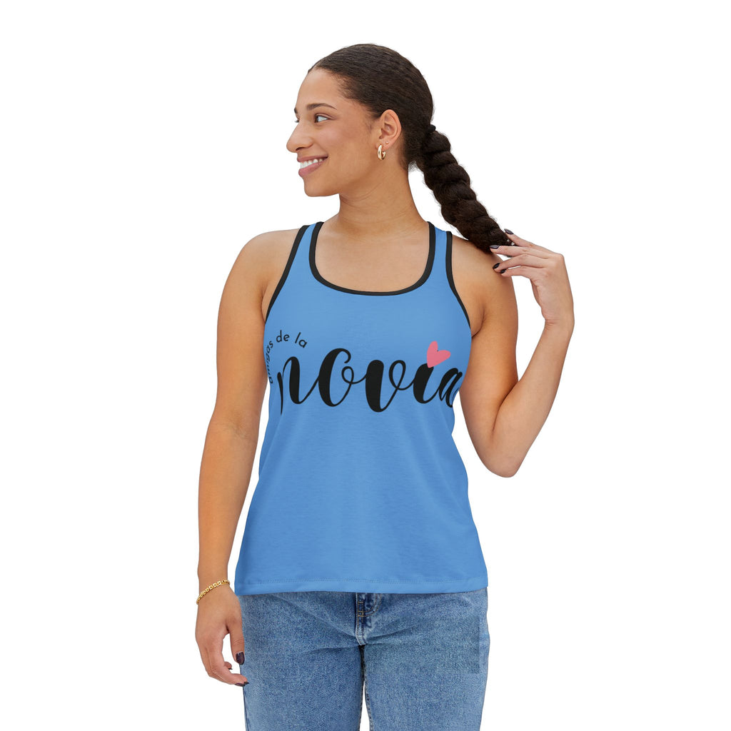Camiseta de Tirantes — "Amigas de la Novia" Azul (Espalda Nadadora)