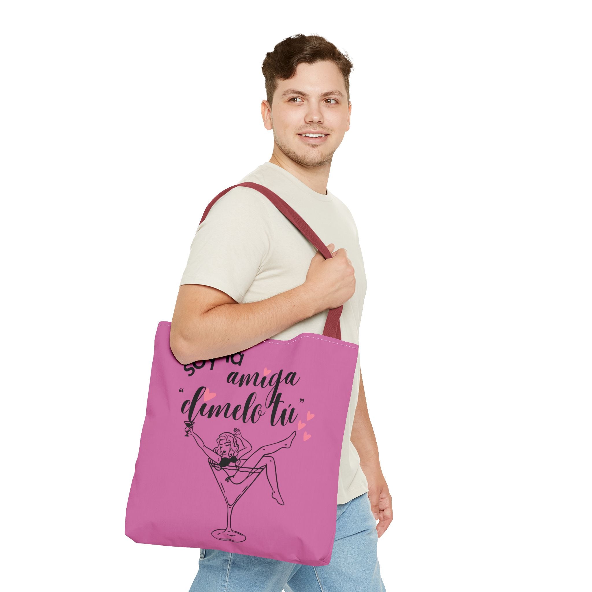 Tote — "Soy la amiga: dímelo tú" Pink Cocktail Tote