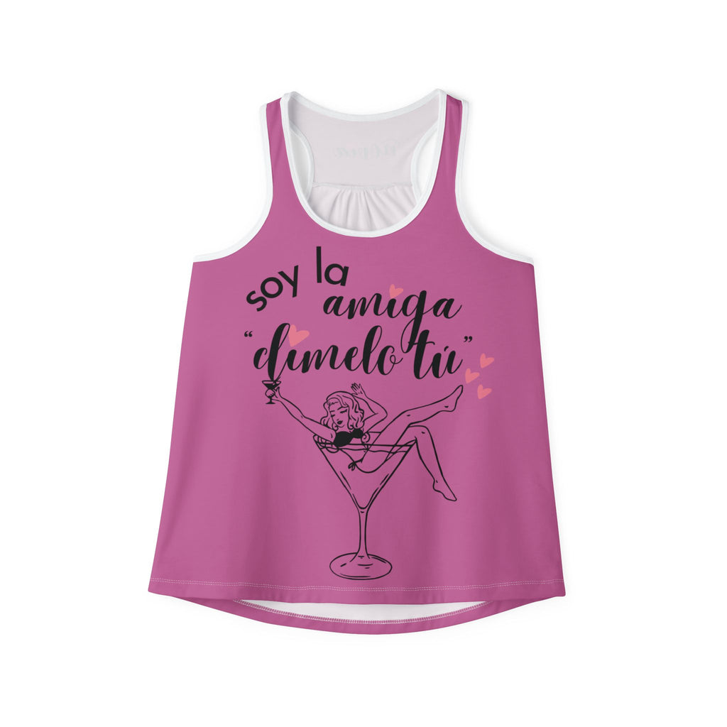 Camiseta de Tirantes — "Soy la Amiga, Dímelo Tú" Despedida de Soltera (Rosa)