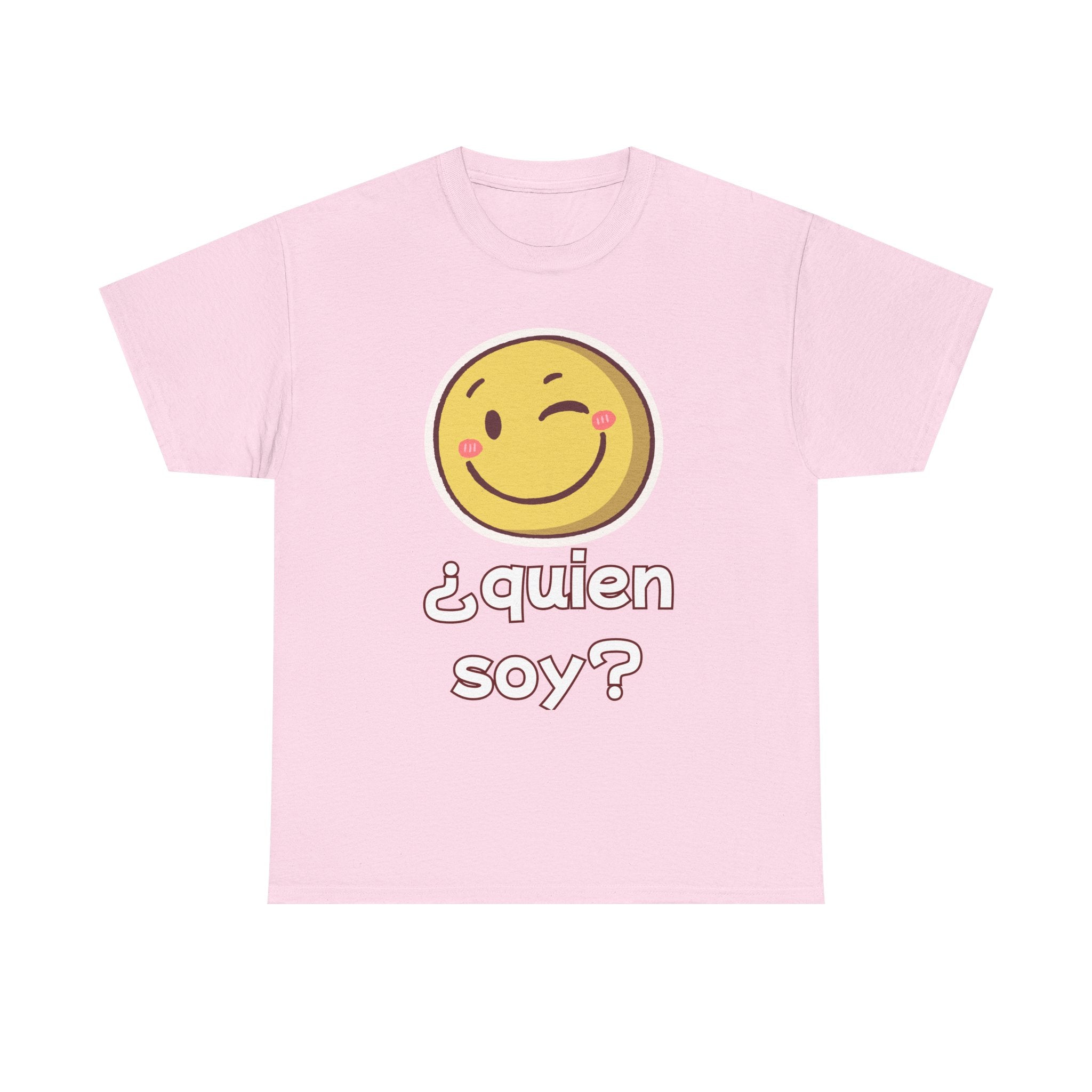 T-Shirt — Spanish "¿quien soy?" Winking Emoji Graphic Tee