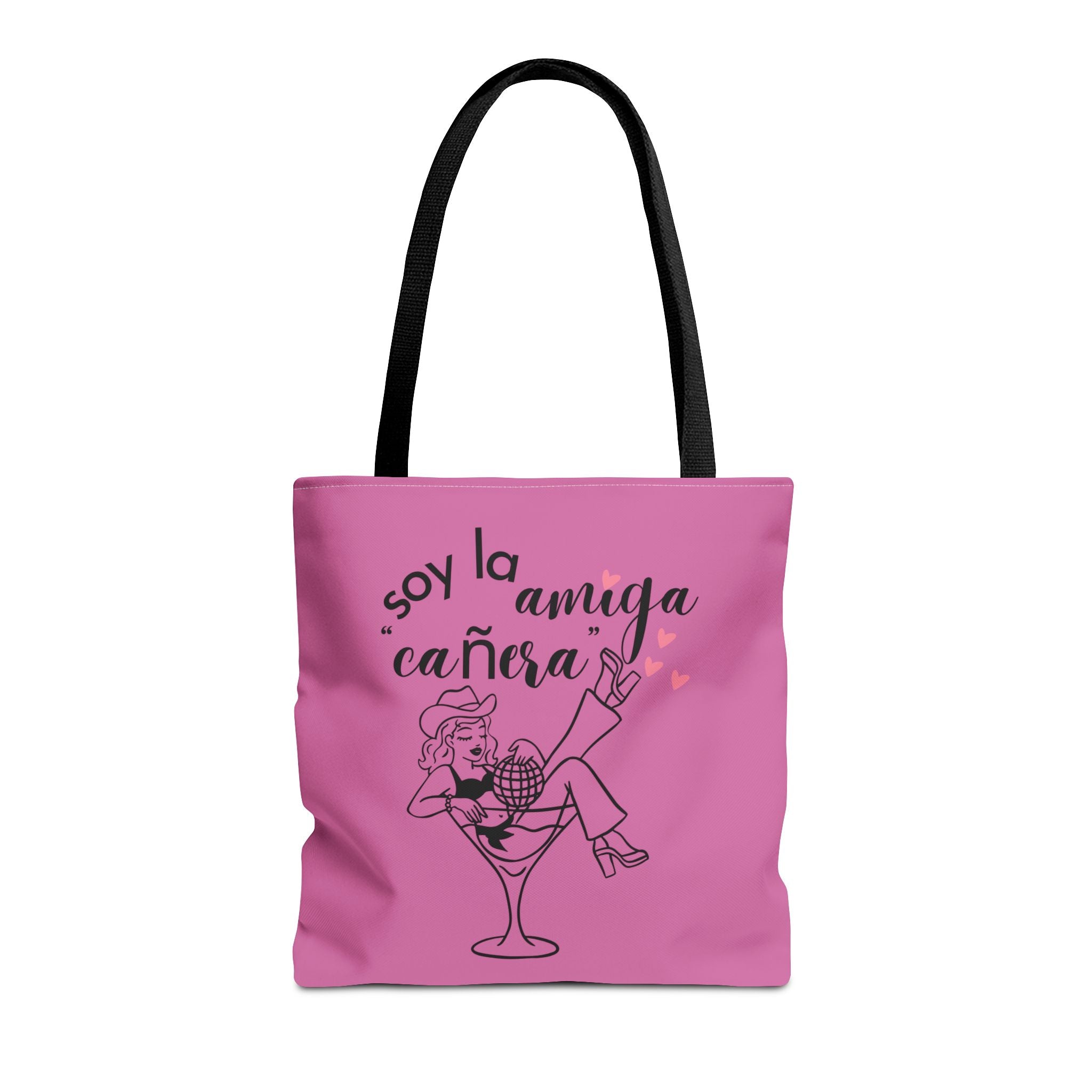 Pink Spanish Bachelorette Tote – “Soy la amiga cañera / Amigas de la novia” Canvas Bag