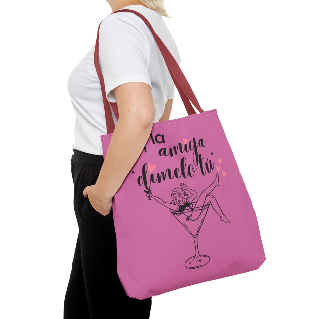 Tote — "Soy la amiga: dímelo tú" Pink Cocktail Tote