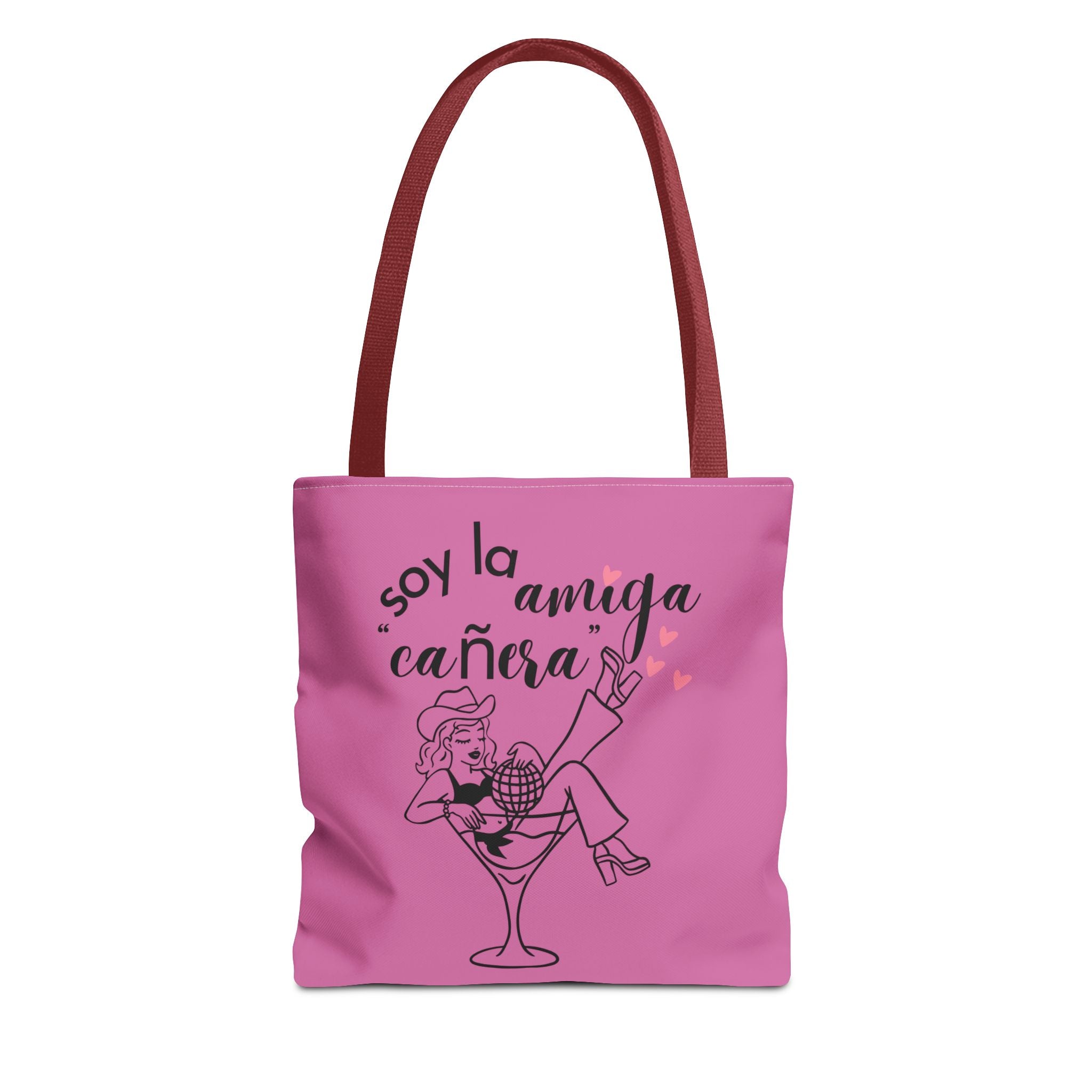 Pink Spanish Bachelorette Tote – “Soy la amiga cañera / Amigas de la novia” Canvas Bag