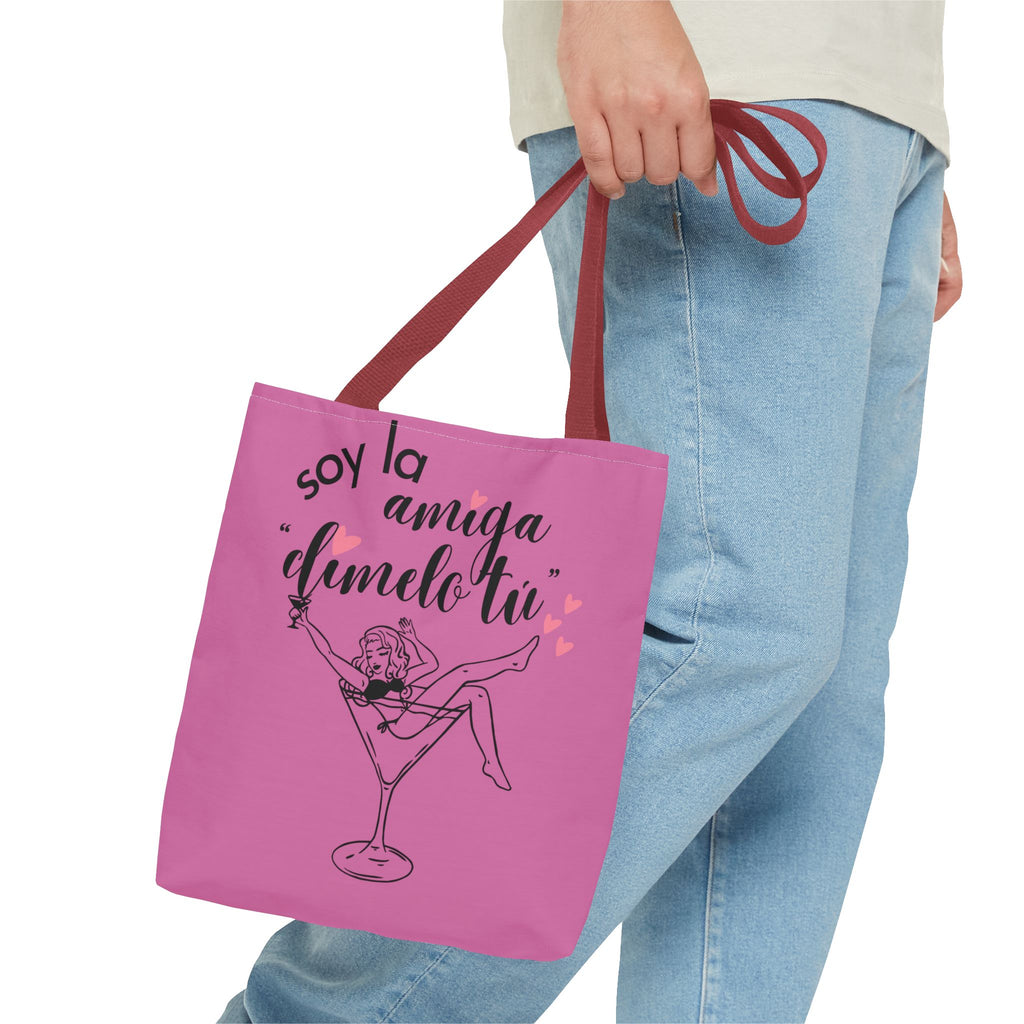 Tote — "Soy la amiga: dímelo tú" Pink Cocktail Tote