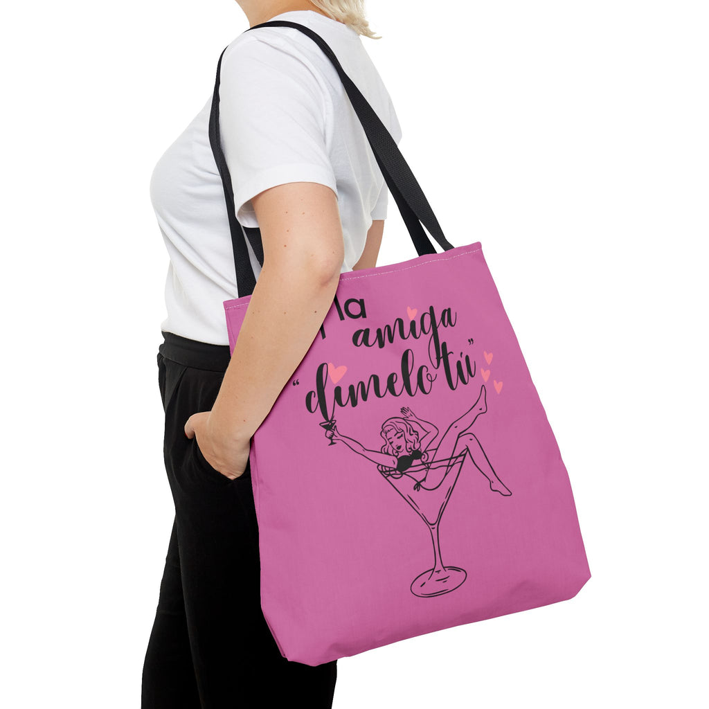 Tote — "Soy la amiga: dímelo tú" Pink Cocktail Tote