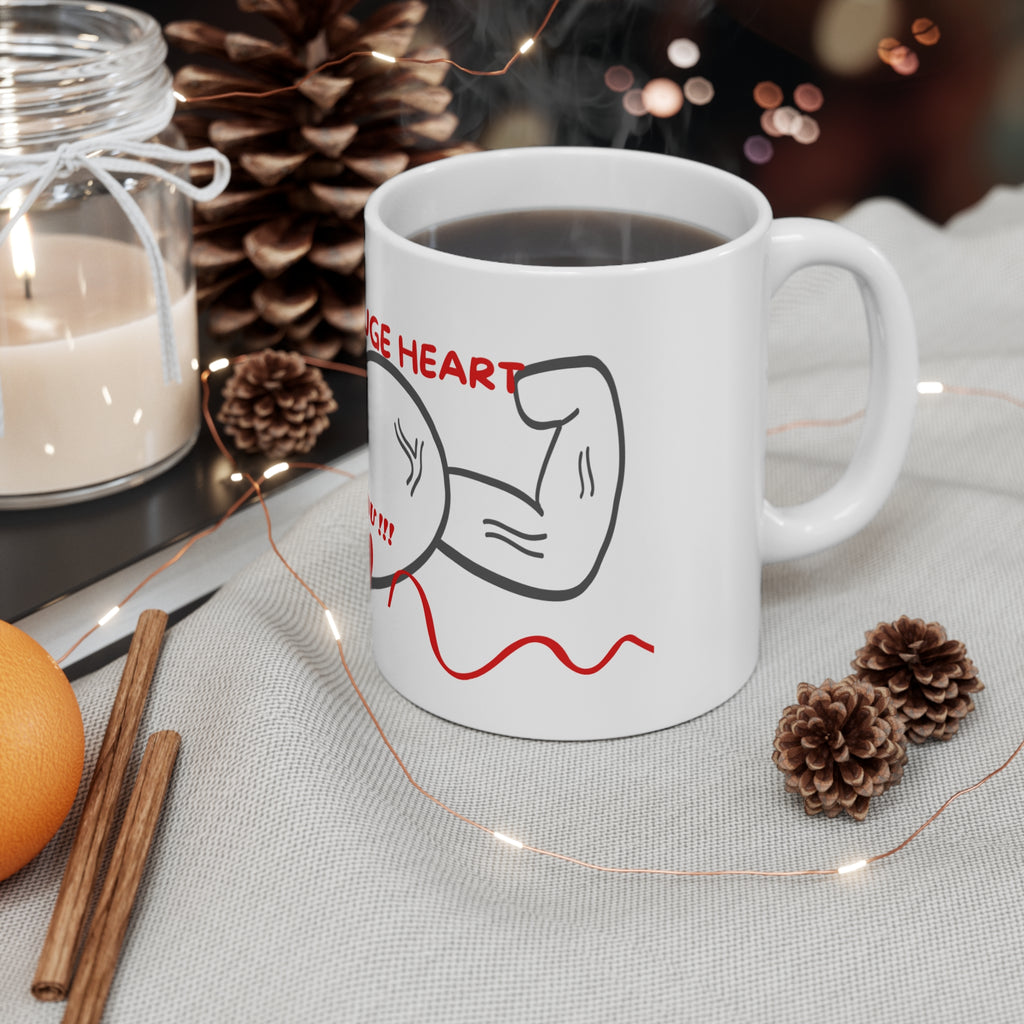 Taza "Papá Fuerte, Corazón Enorme" — Diseño Día del Padre (11oz/15oz)