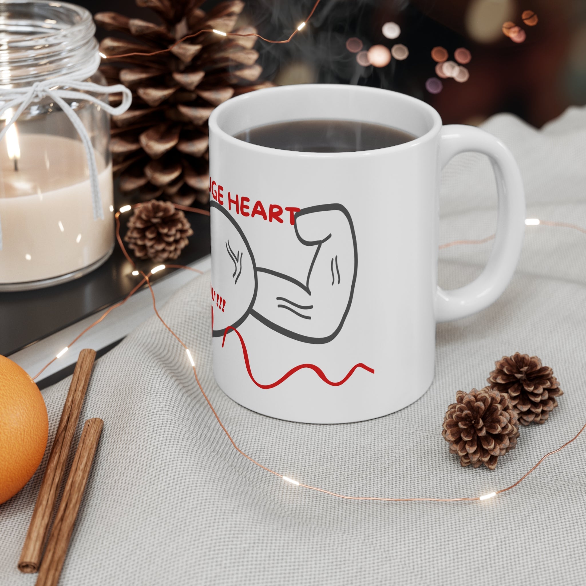 Taza "Papá Fuerte, Corazón Enorme" — Diseño Día del Padre (11oz/15oz)