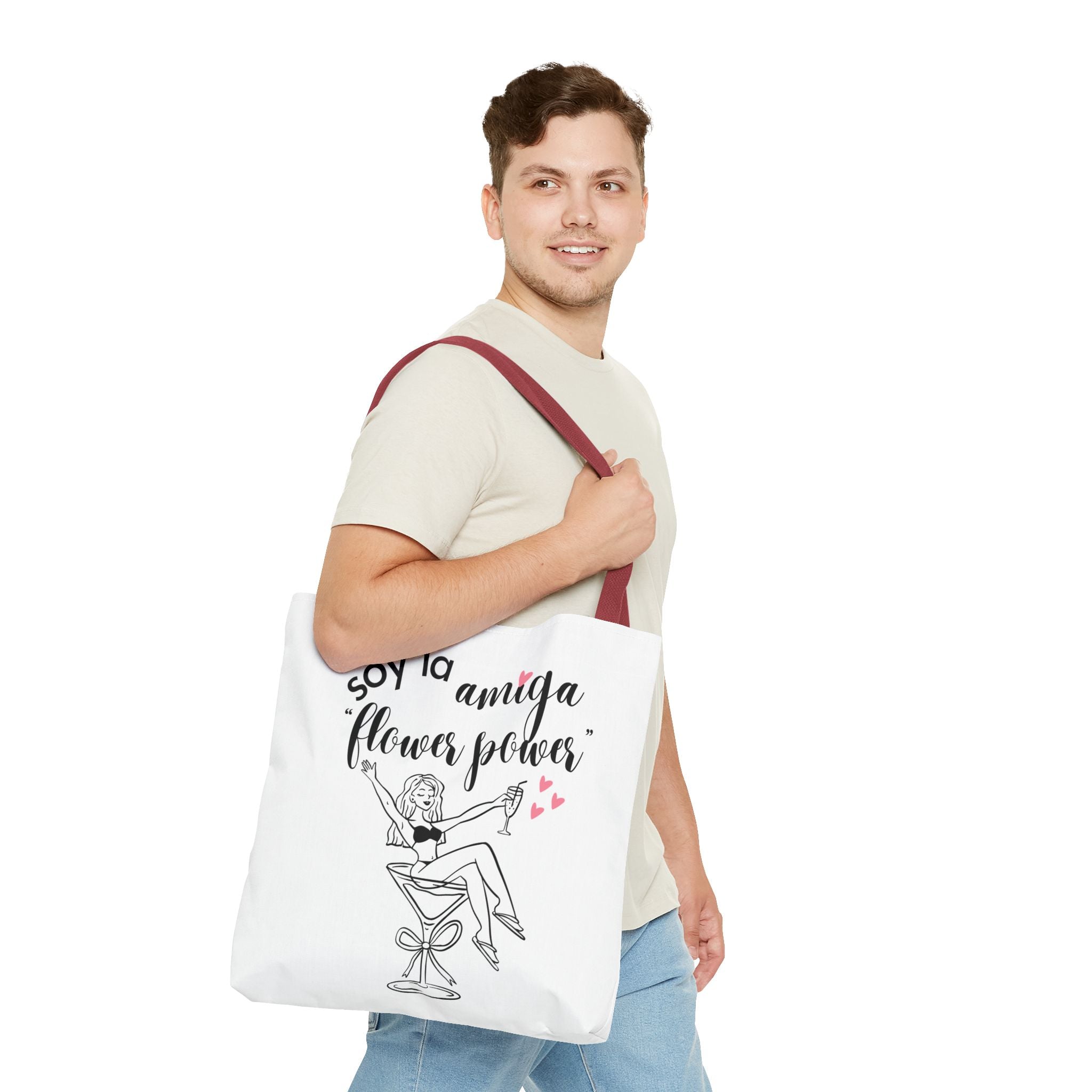 Bolso Tote "Soy la Amiga Flower Power" — Despedida de Soltera