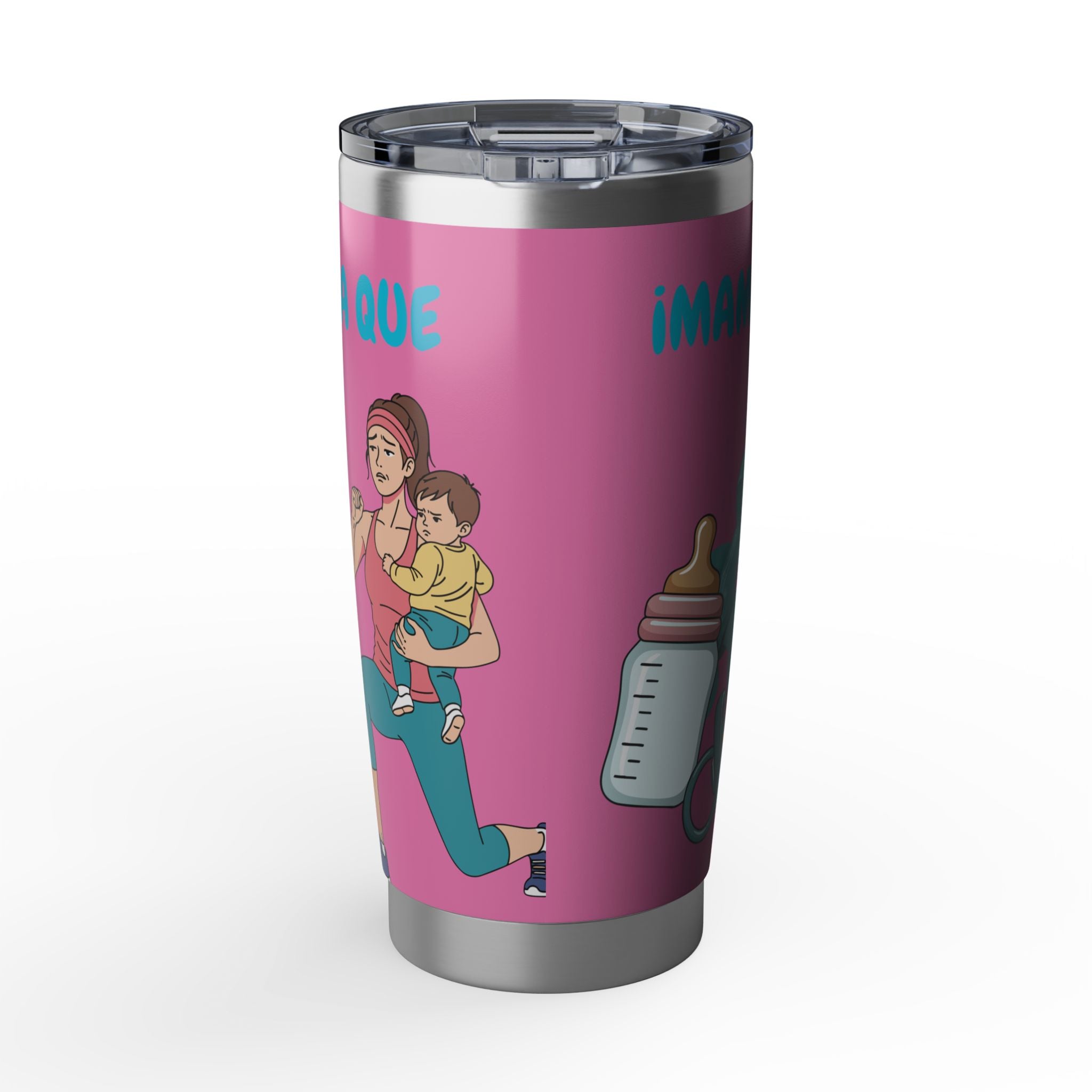 Thank You Mom 20oz Tumbler — Fitness Mom Design (Spanish)