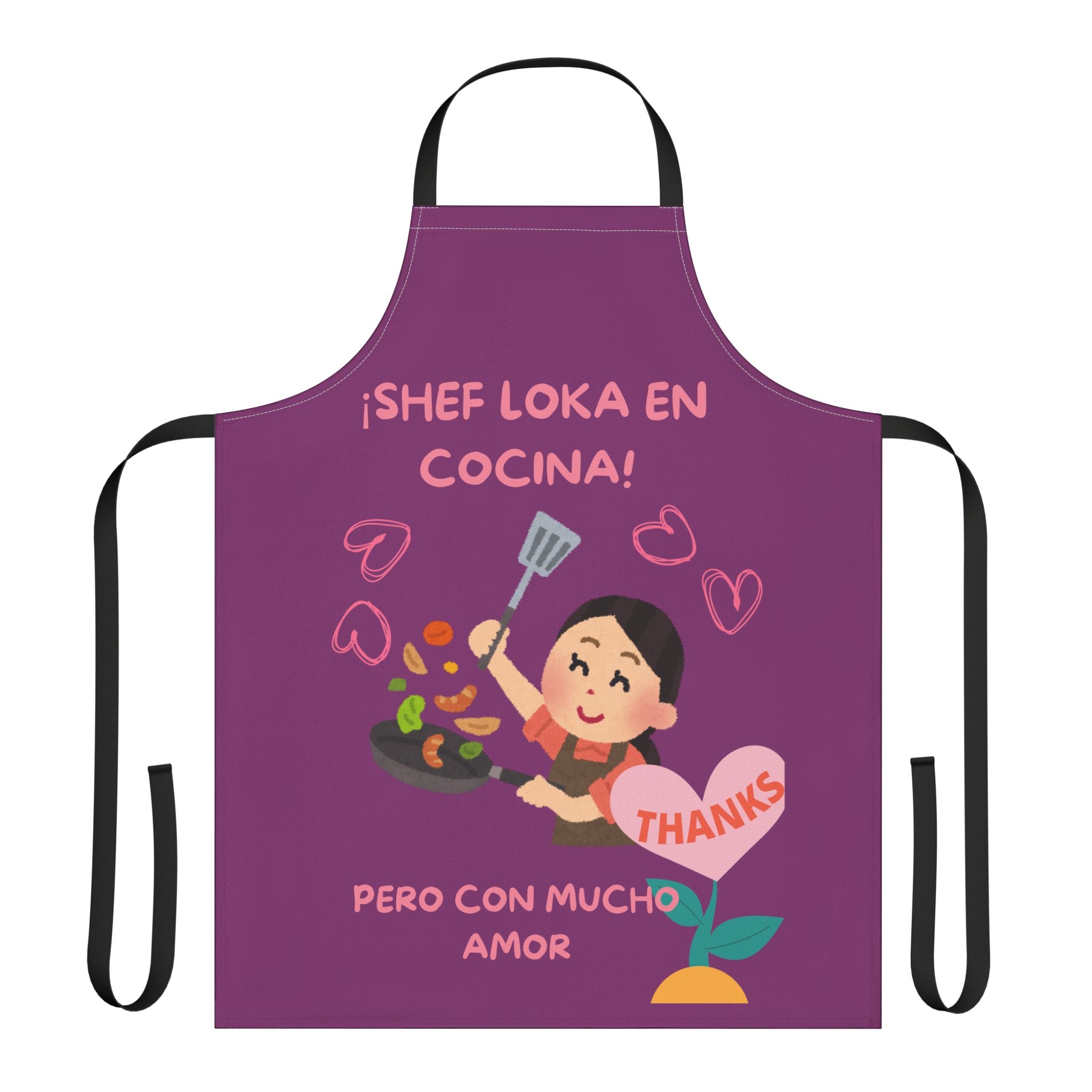 Apron: "¡Shef Loka en Cocina! Pero con Mucho Amor" Cute Spanish Cooking Apron