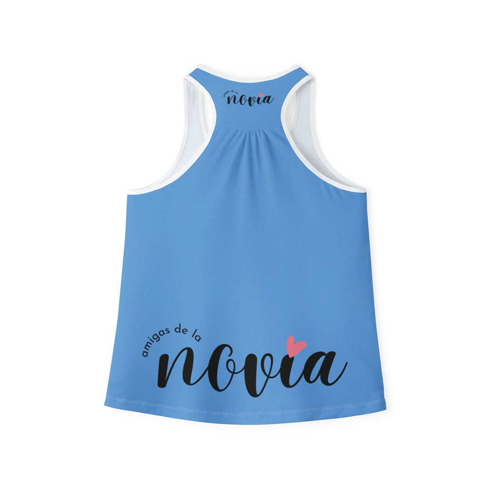 Camiseta de Tirantes — "Amigas de la Novia" Azul (Espalda Nadadora)