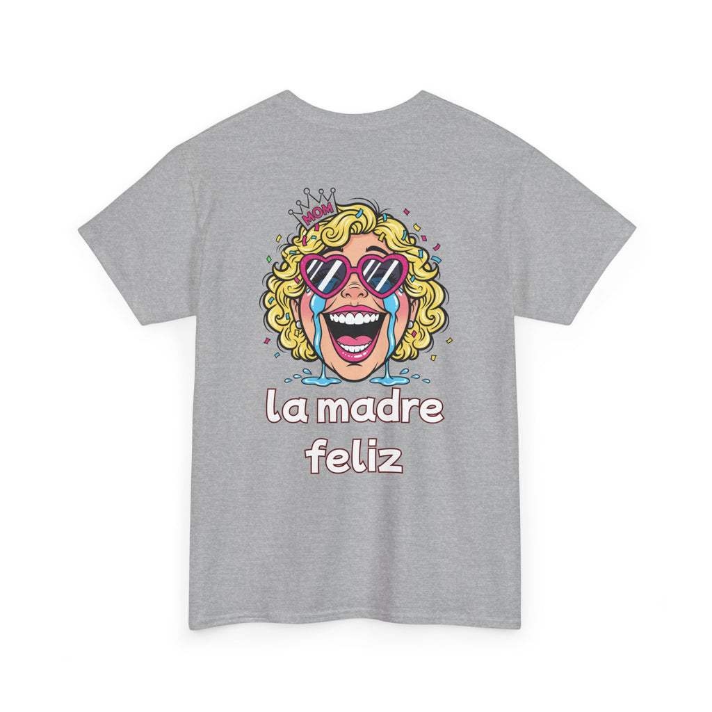 Graphic Tee — "¿Quién soy? / La madre feliz" Smiley & Retro Mom