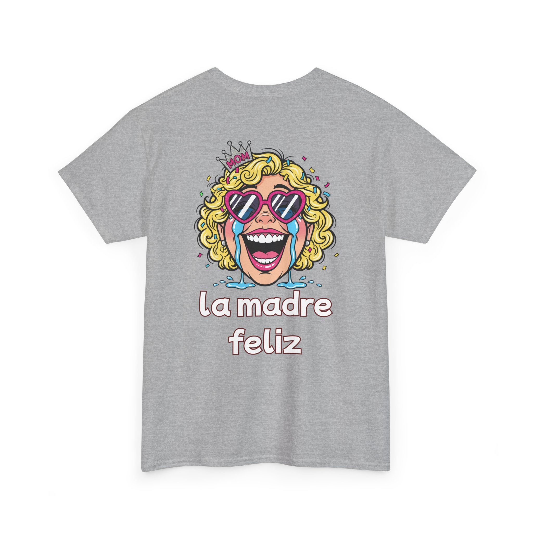 Graphic Tee — "¿Quién soy? / La madre feliz" Smiley & Retro Mom