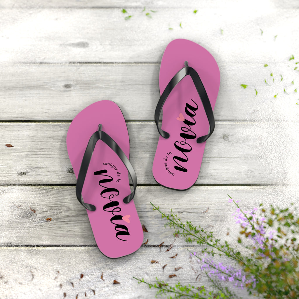 Chanclas Rosas Personalizadas ‘Megan’ — Sandalias de Playa con Nombre