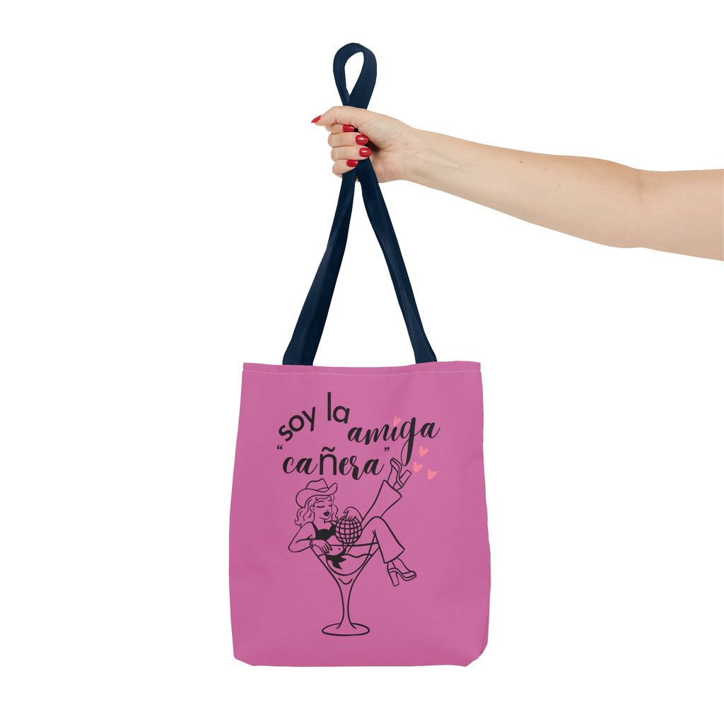 Pink Spanish Bachelorette Tote – “Soy la amiga cañera / Amigas de la novia” Canvas Bag