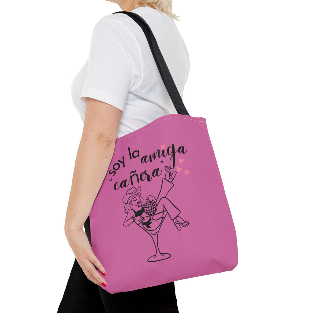 Pink Spanish Bachelorette Tote – “Soy la amiga cañera / Amigas de la novia” Canvas Bag