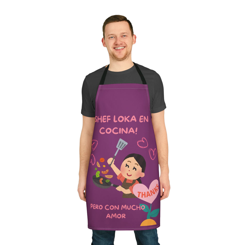 Apron: "¡Shef Loka en Cocina! Pero con Mucho Amor" Cute Spanish Cooking Apron