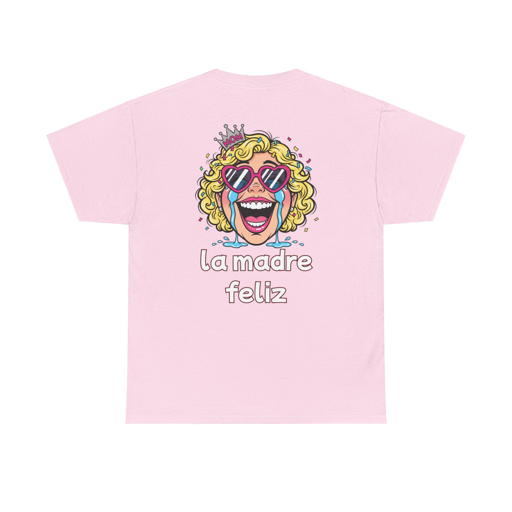 Graphic Tee — "¿Quién soy? / La madre feliz" Smiley & Retro Mom