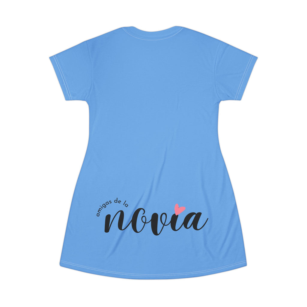 Vestido Camiseta — "Soy la Amiga, Dímelo Tú" Despedida de Soltera (Azul)
