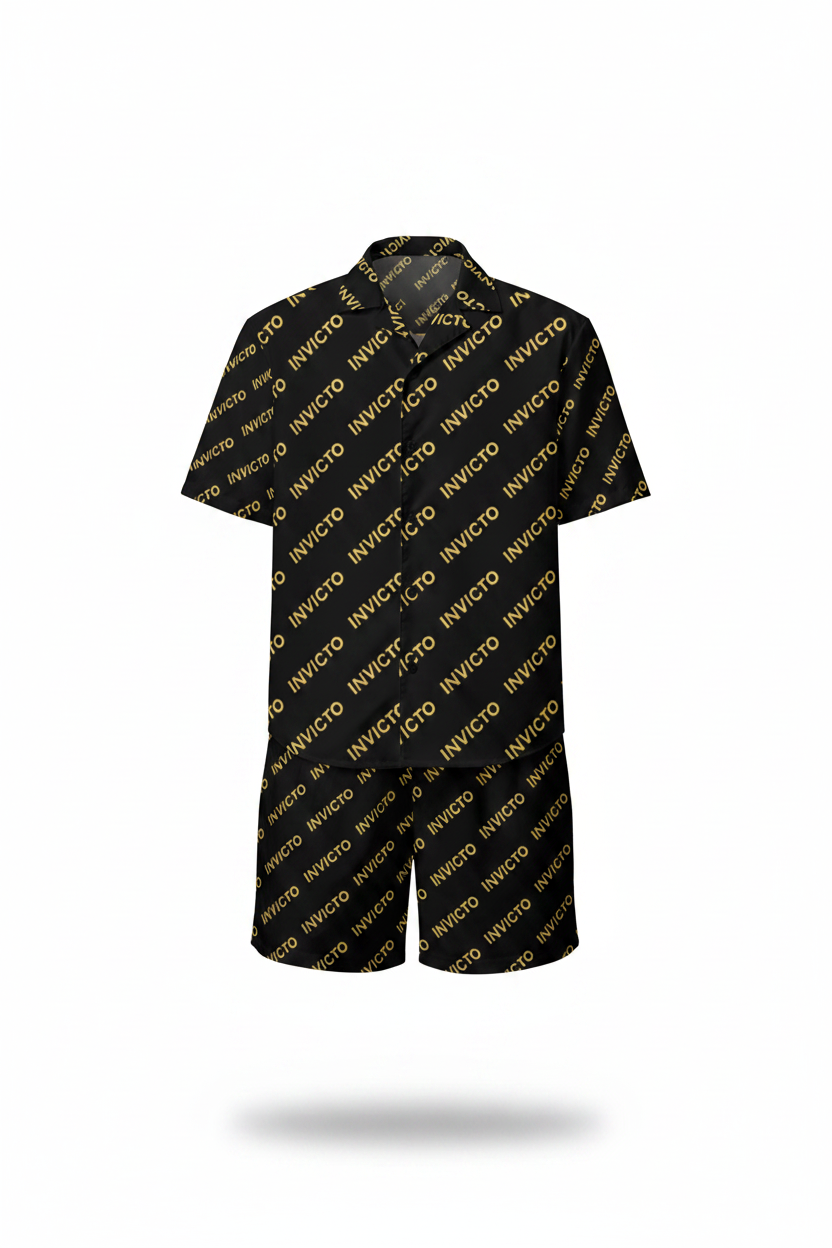 Conjunto INVICTO camisa botones + shorts