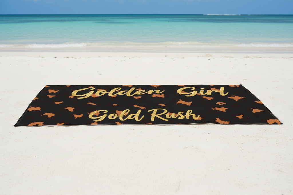 Mockup Toalla Golden Girl Gold Rush