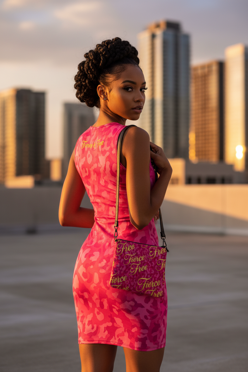 Mockup Vestido Espalda + Crossbody Fierce & Free